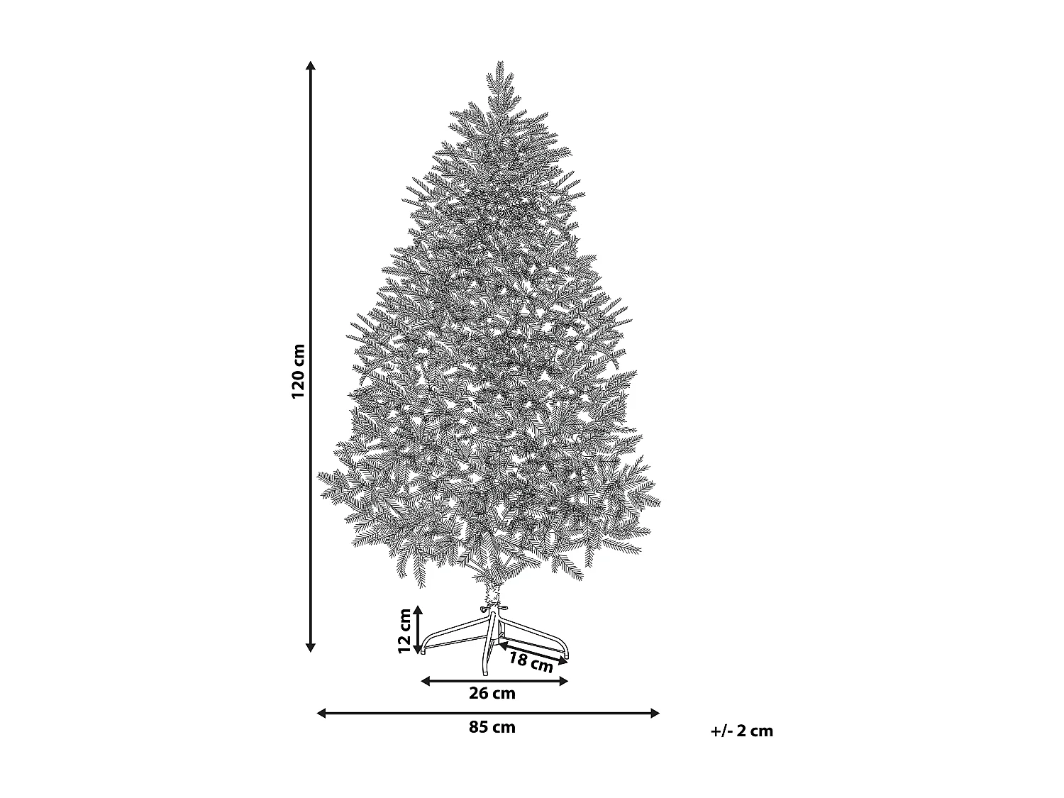 Sapin de Noël artificiel enneigé BASSIE 120 cm Blanc
