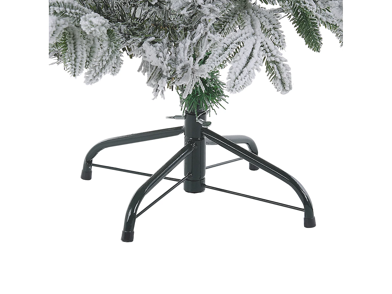 Sapin de Noël artificiel enneigé BASSIE 210 cm Blanc