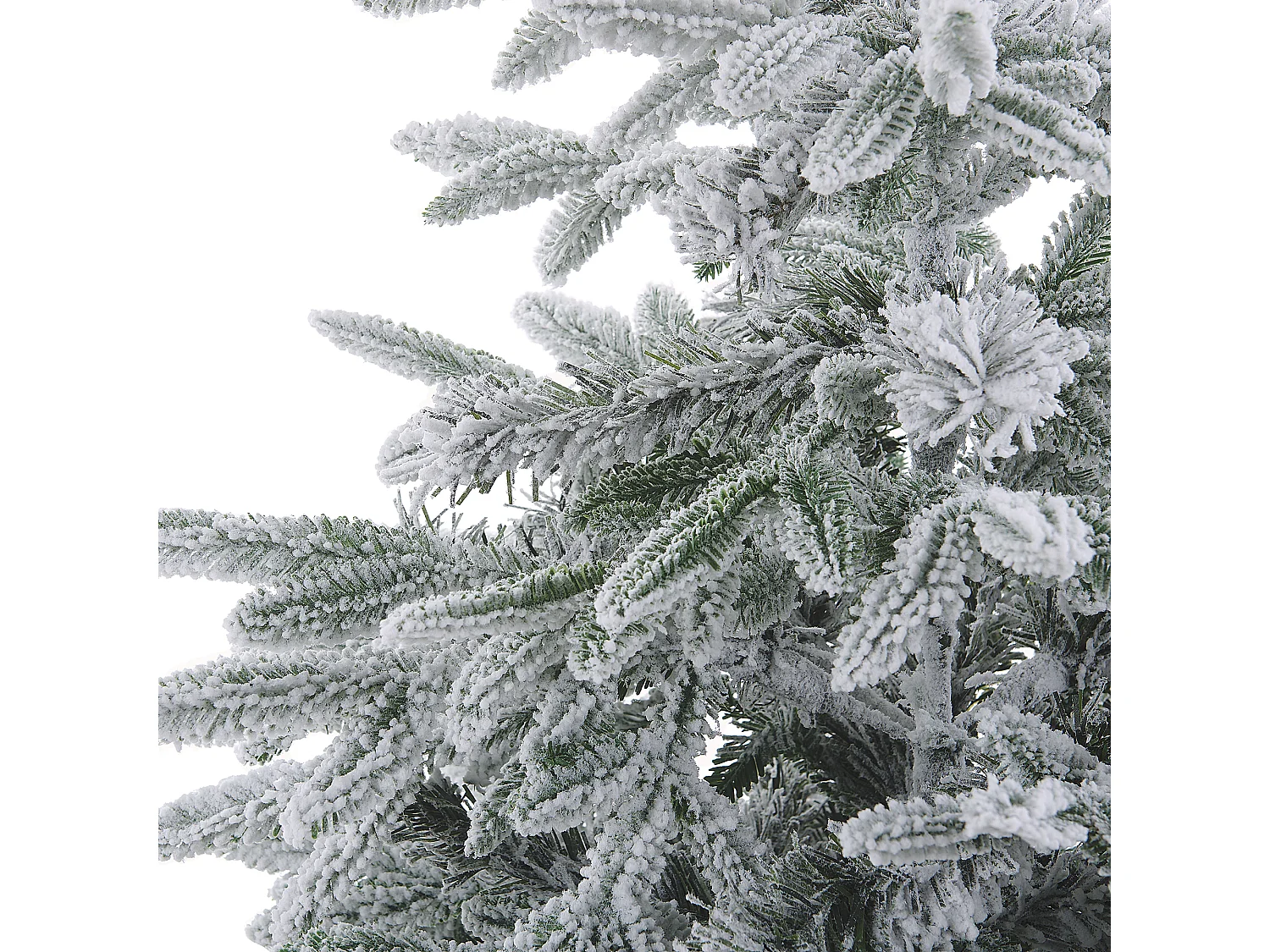 Sapin de Noël recouvert de neige artificielle 210 cm BASSIE