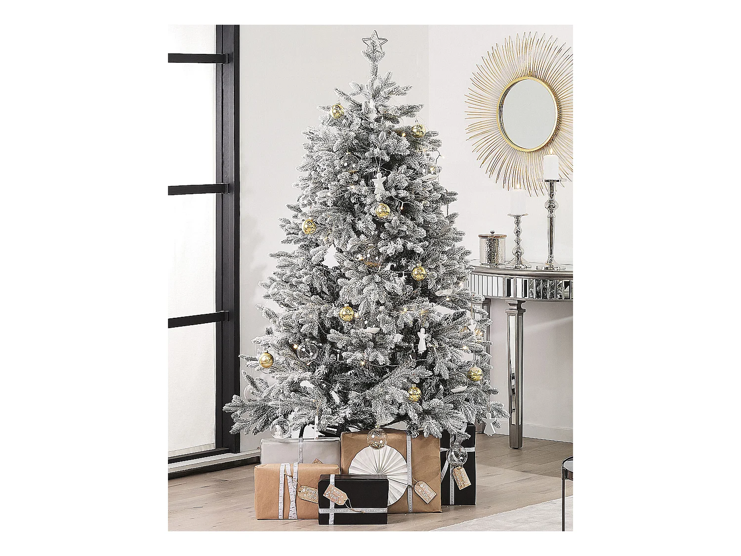 Künstlicher Weihnachtsbaum schneebedeckt 180 cm weiss FORAKER