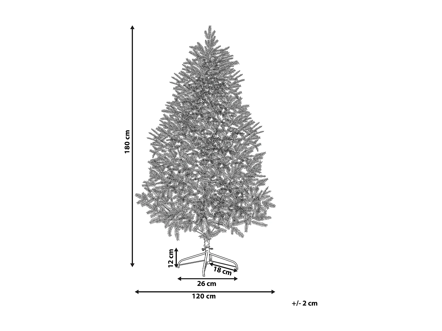 Künstlicher Weihnachtsbaum schneebedeckt 180 cm weiss FORAKER