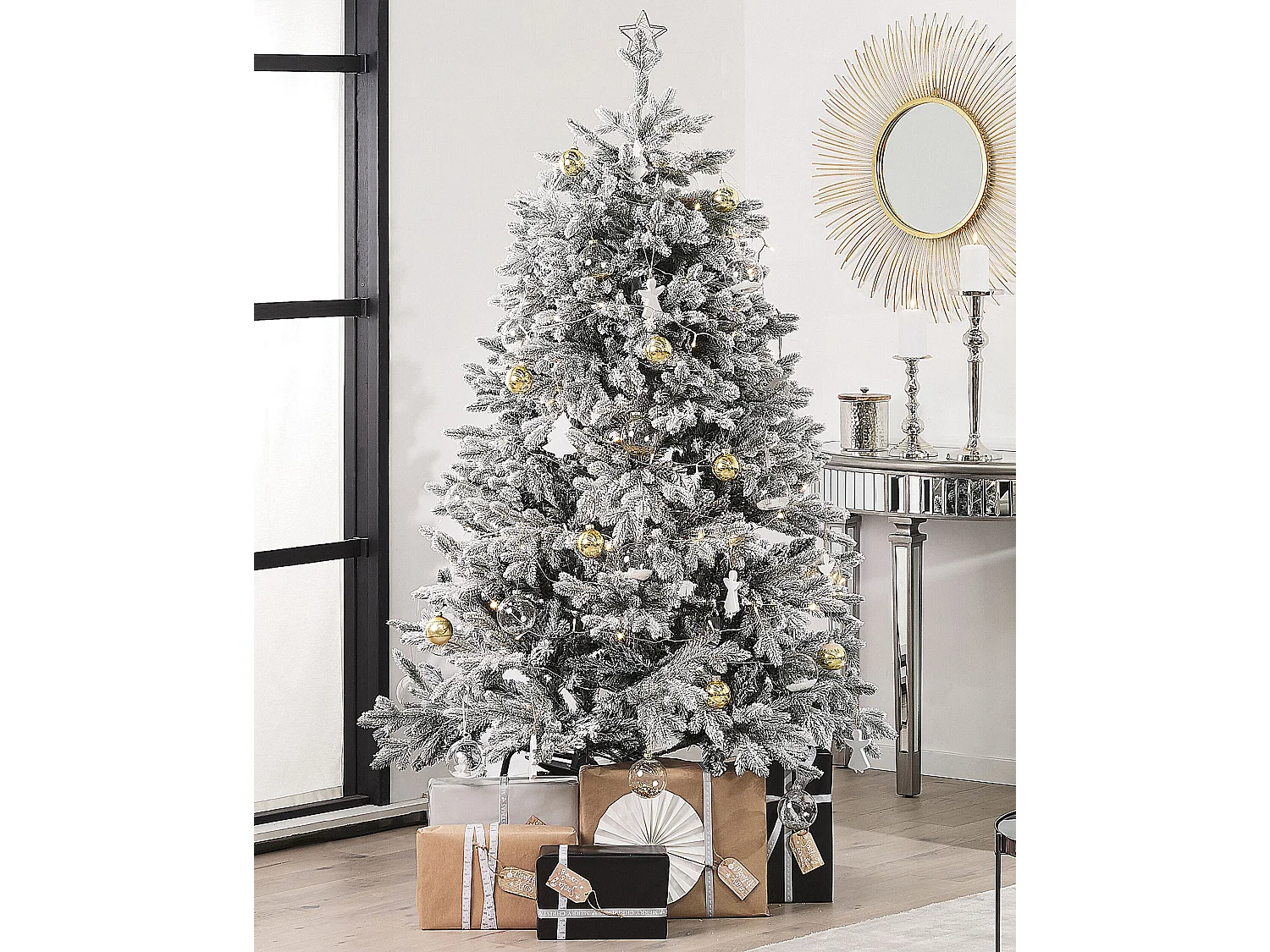 Sapin de Noël artificiel recouvert de neige 180 cm FORAKER