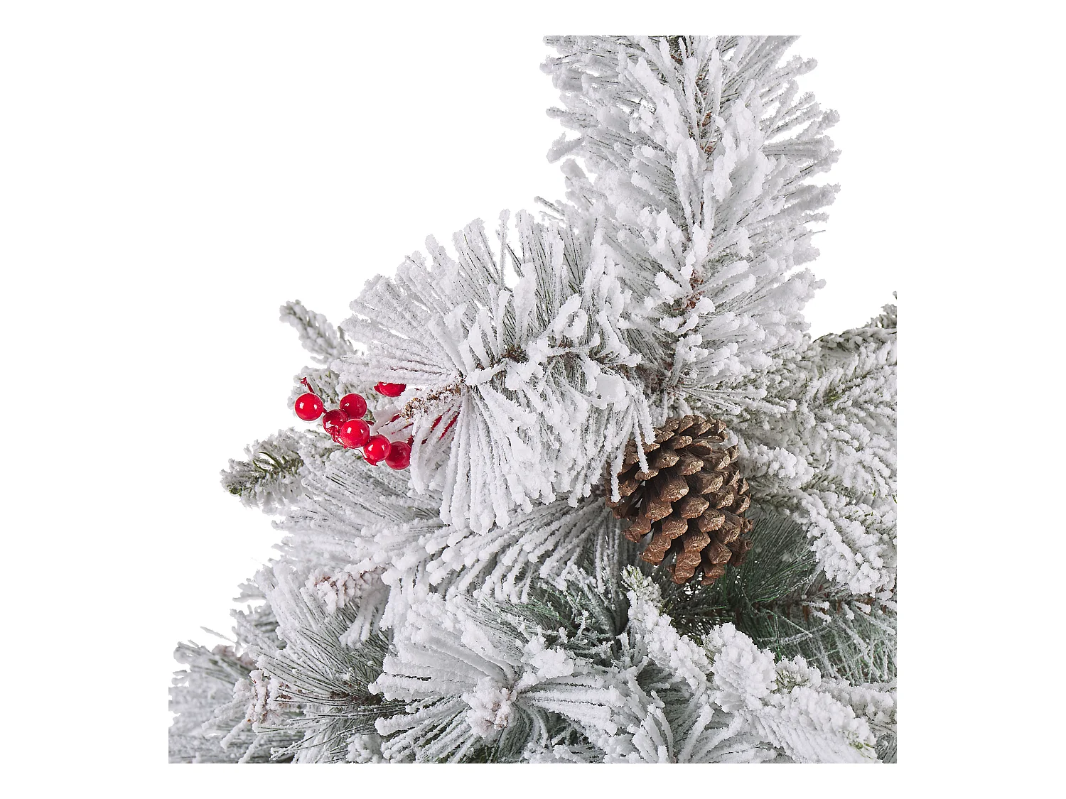 Ośnieżona sztuczna choinka 120 cm biała MASALA