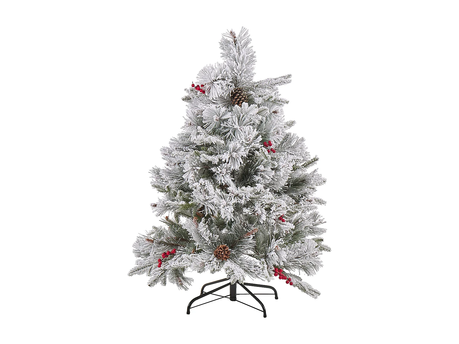 Sapin de Noël artificiel effet neige 120 cm blanc MASALA