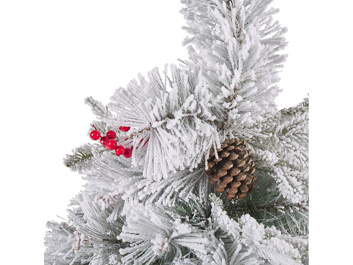 Sapin de Noël artificiel effet neige 120 cm blanc MASALA