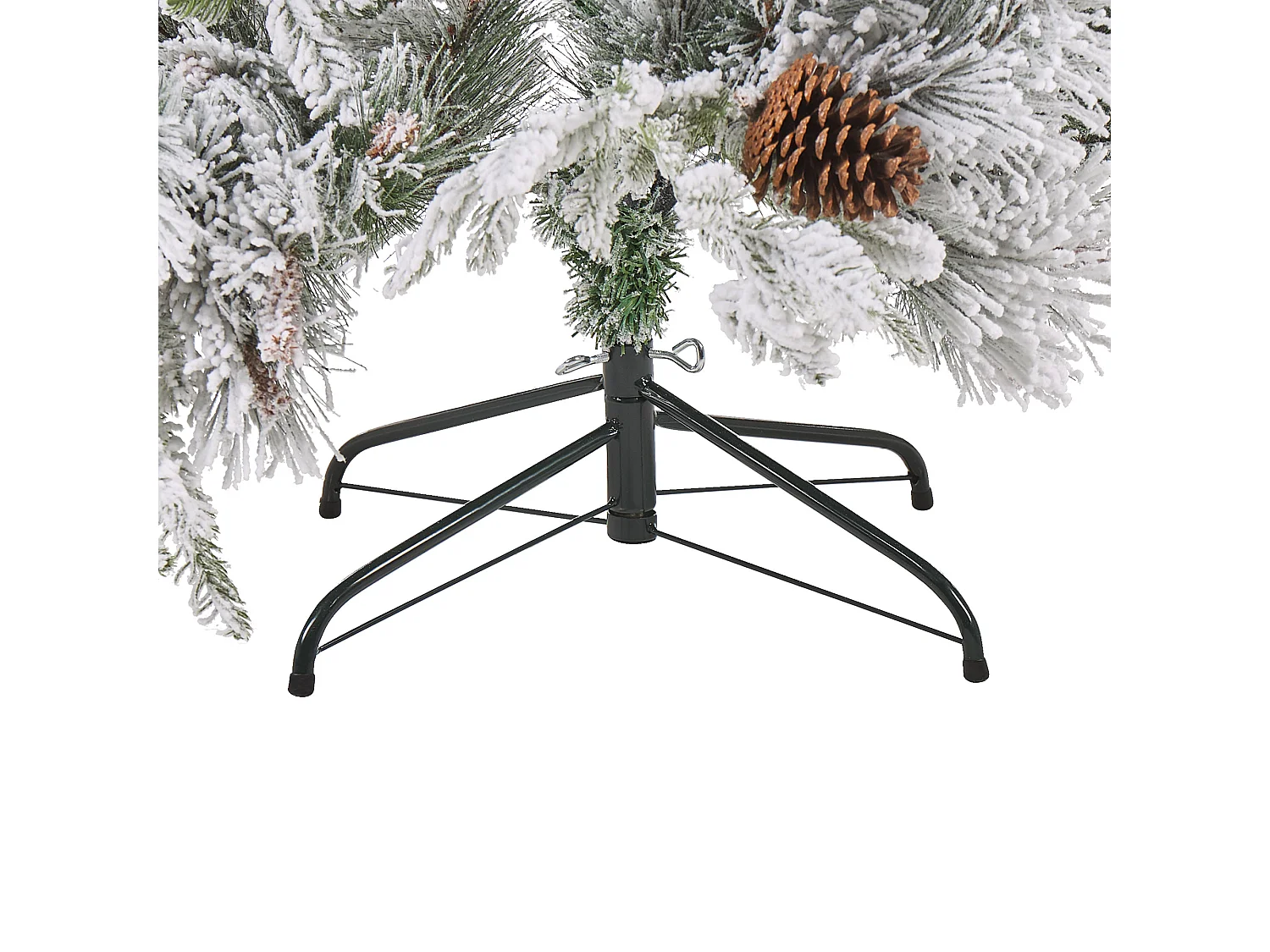 Sapin de Noël artificiel effet neige 120 cm blanc MASALA