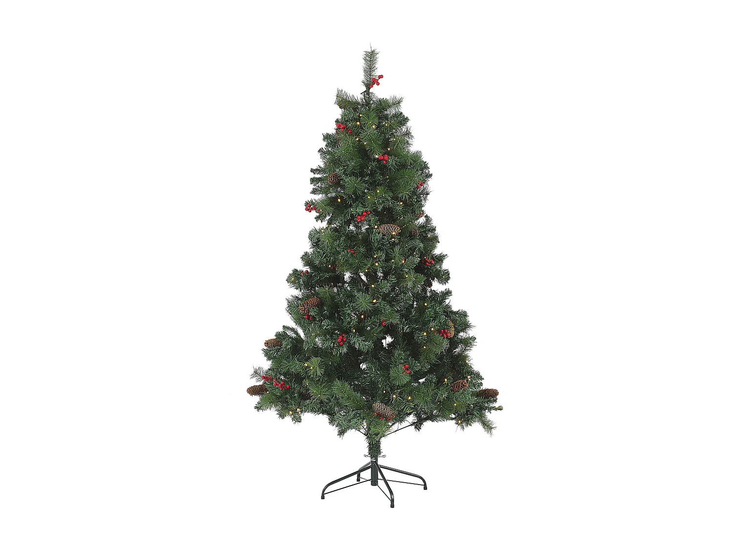 Árvore de natal pré-Iluminada 180 cm verde JACINTO