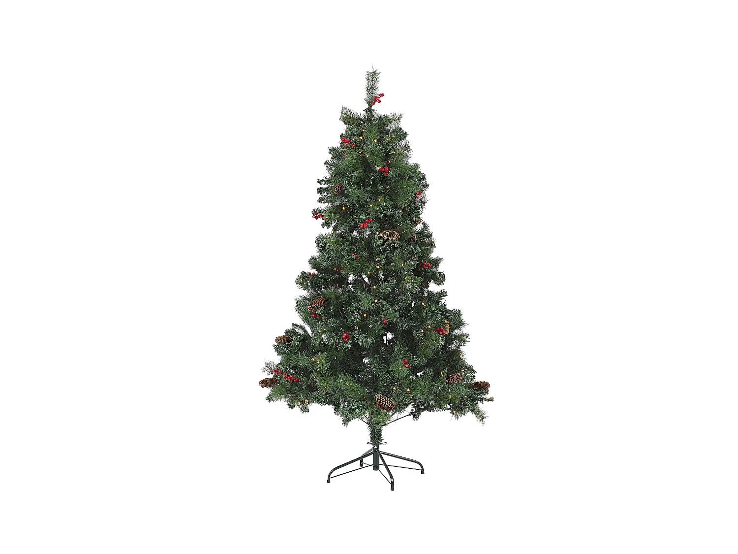 Sapin de Noël artificiel LED JACINTO 180 cm Vert foncé