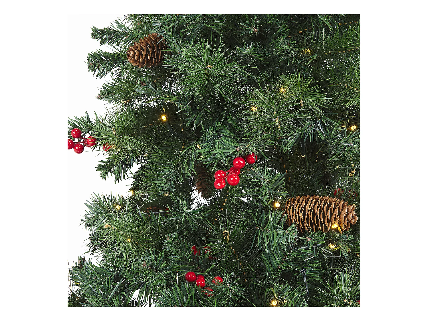 Sapin de Noël artificiel LED JACINTO 180 cm Vert foncé