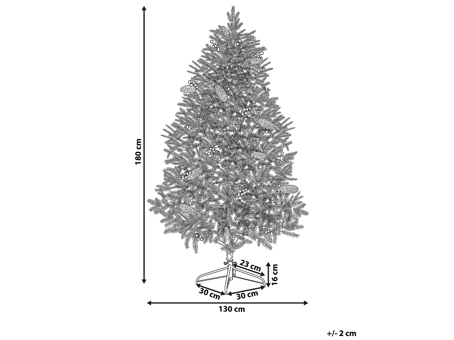 Albero di Natale LED verde 180 cm JACINTO