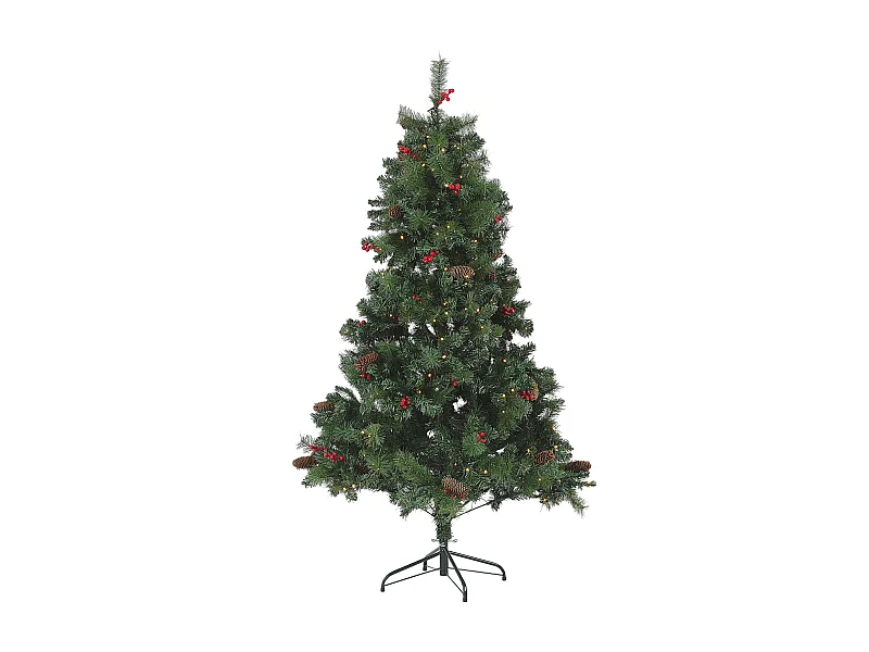 Sapin de Noël artificiel LED JACINTO 180 cm Vert foncé