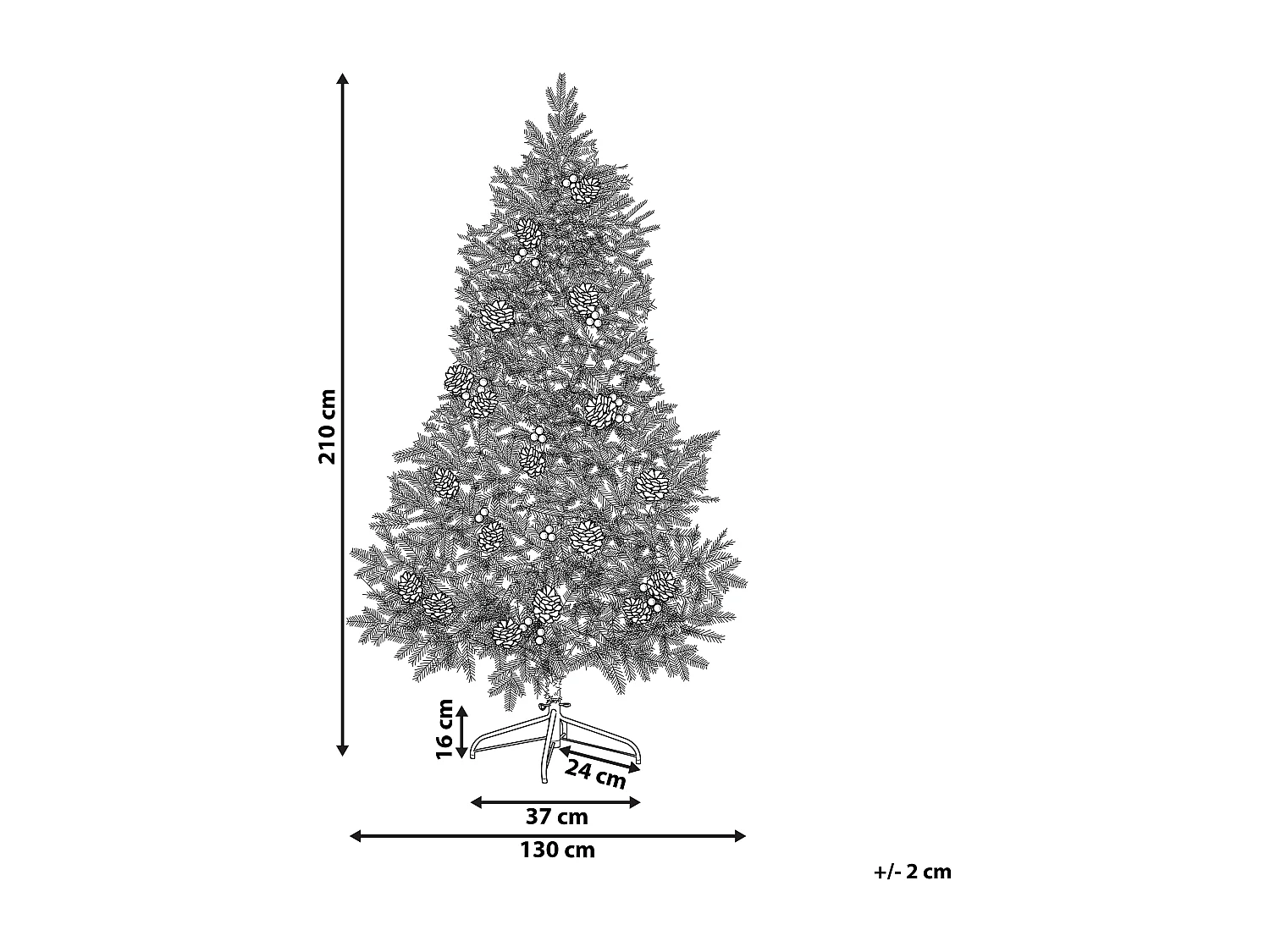 Kerstboom 210 cm DENALI