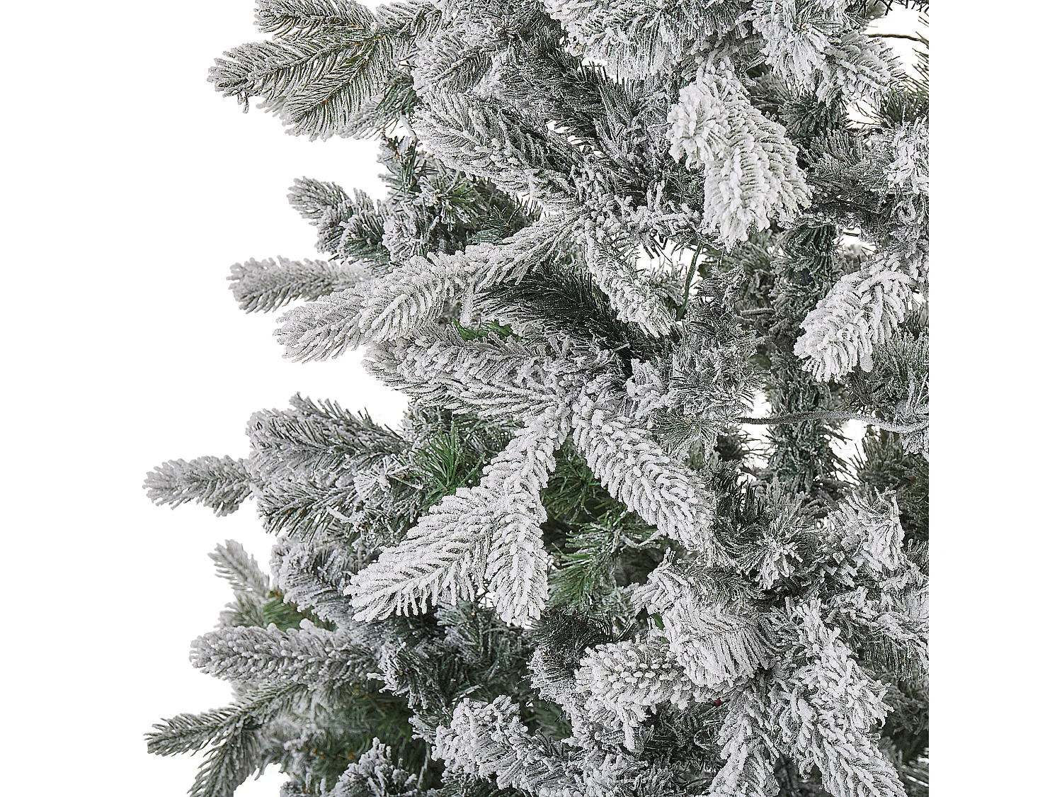 Künstlicher Weihnachtsbaum mit LED Beleuchtung schneebedeckt 210 cm weiss TATLOW