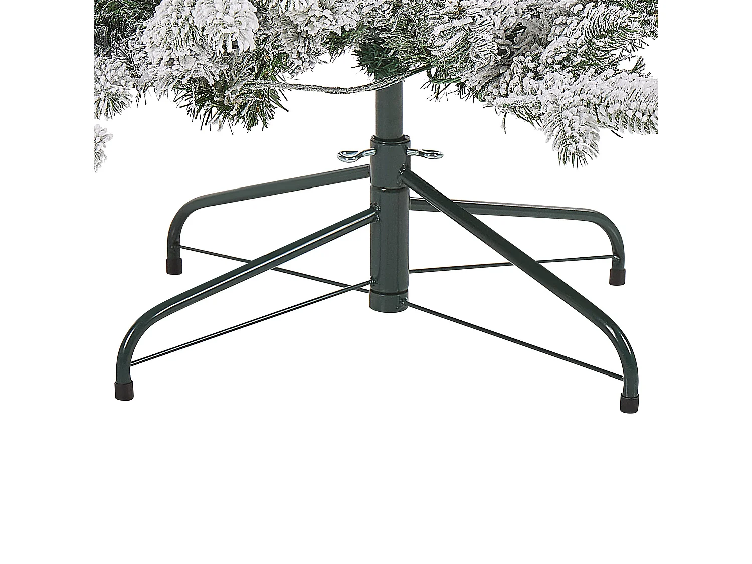Künstlicher Weihnachtsbaum mit LED Beleuchtung schneebedeckt 210 cm weiss TATLOW