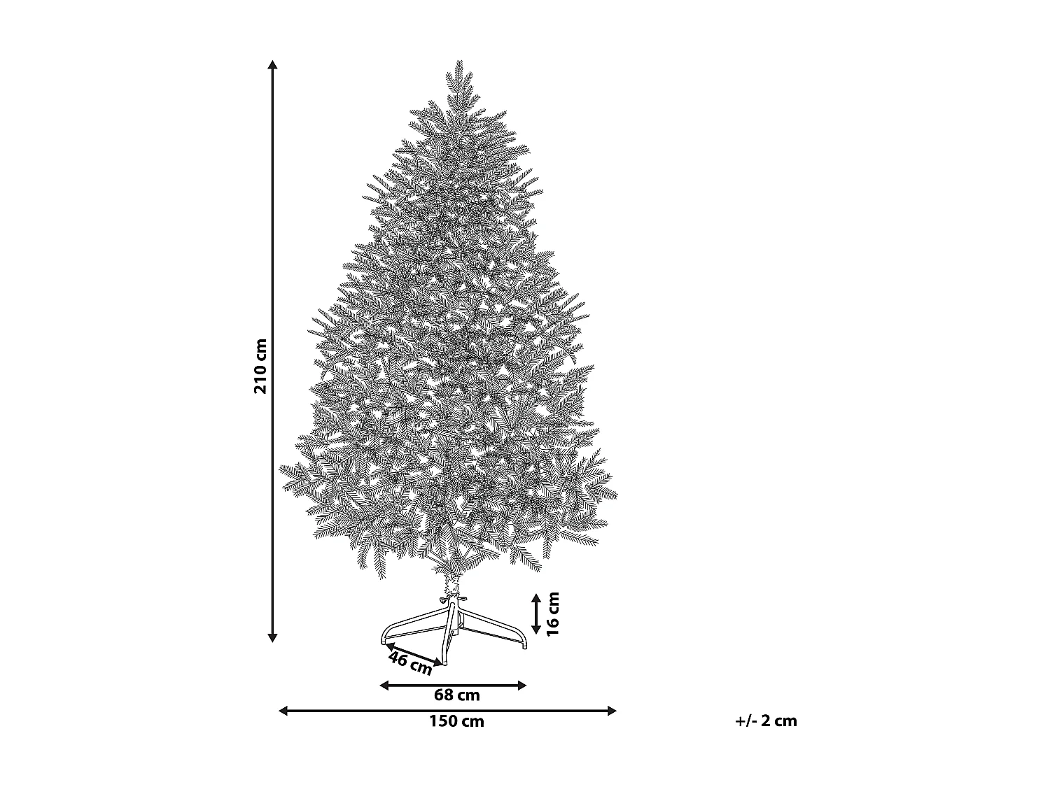 Künstlicher Weihnachtsbaum mit Ständer 210 cm blau Farnham