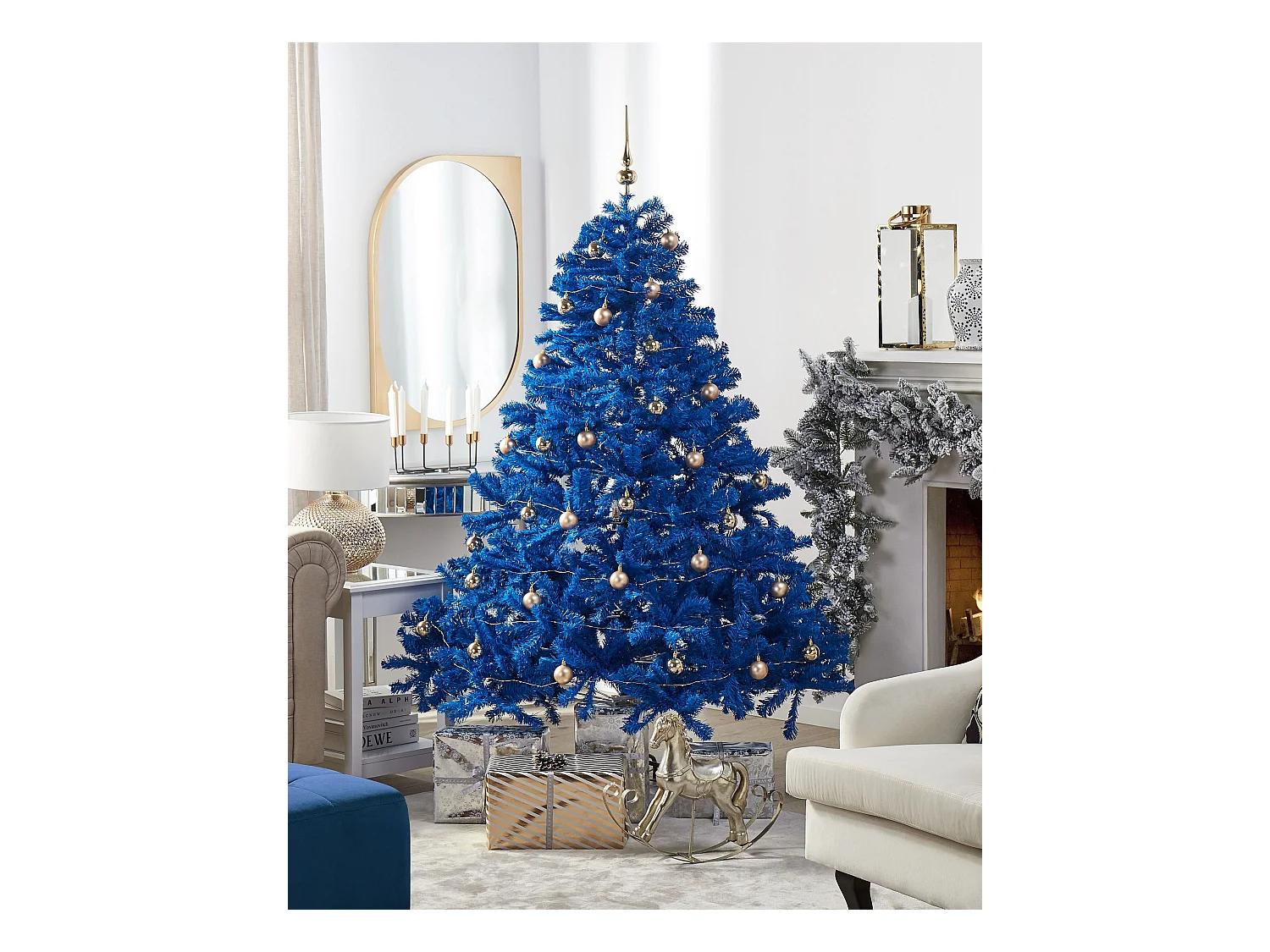 Sapin de Noël artificiel FARNHAM 210 cm Bleu