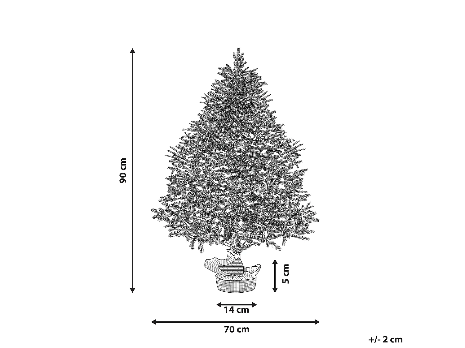 Sapin de Noël avec effet neige 90 cm vert RINGROSE