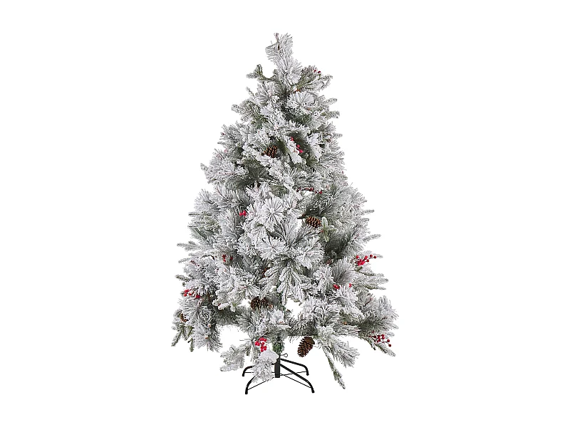 Sapin de Noël artificiel enneigé MASALA 180 cm Blanc