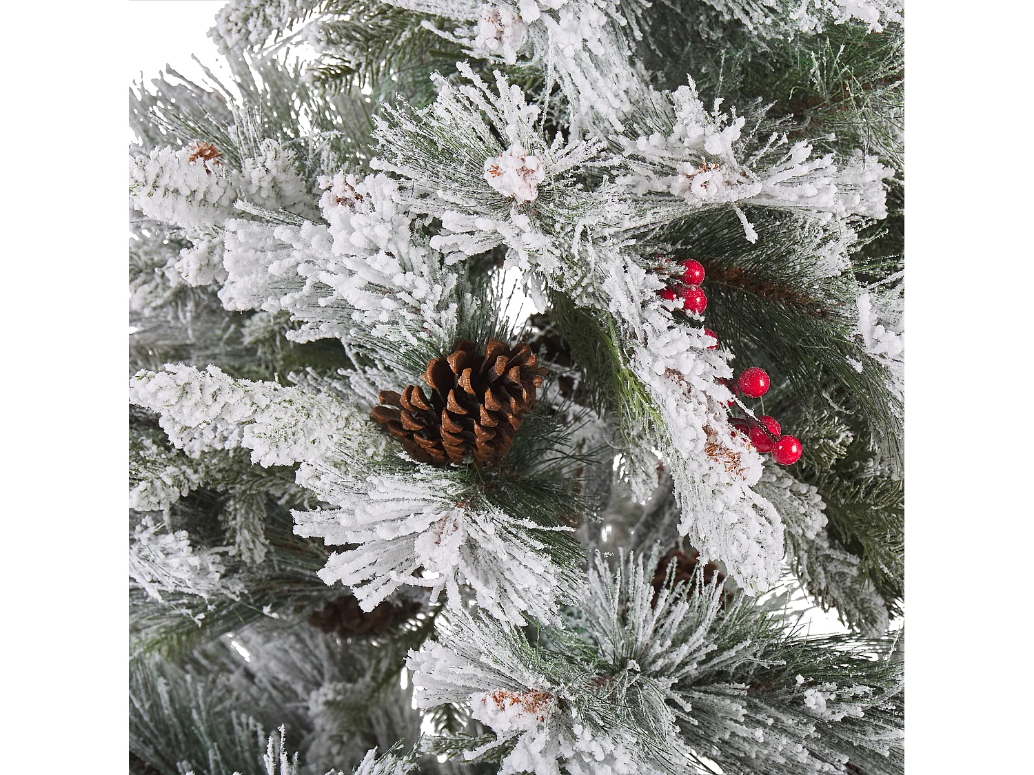 Sapin de Noël artificiel enneigé MASALA 180 cm Blanc