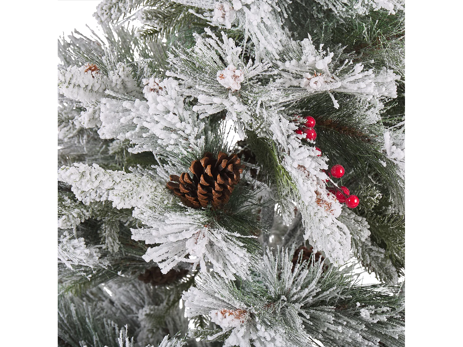 Ośnieżona sztuczna choinka 180 cm biała MASALA