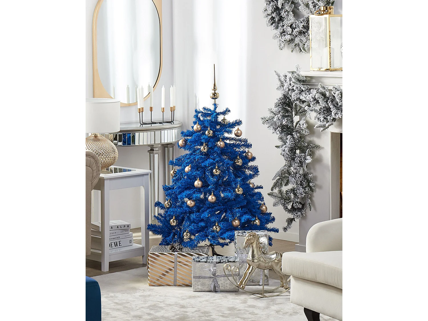 Albero di natale 120 cm blu FARNHAM