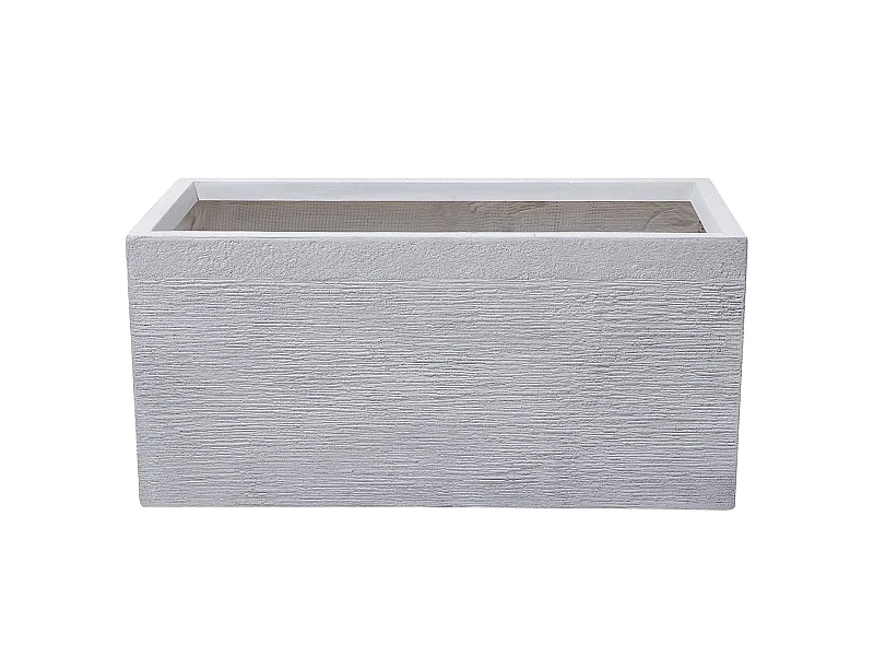 Praktischer Blumentopf 80 x 37 x 38 cm Steingemisch weiß Myra
