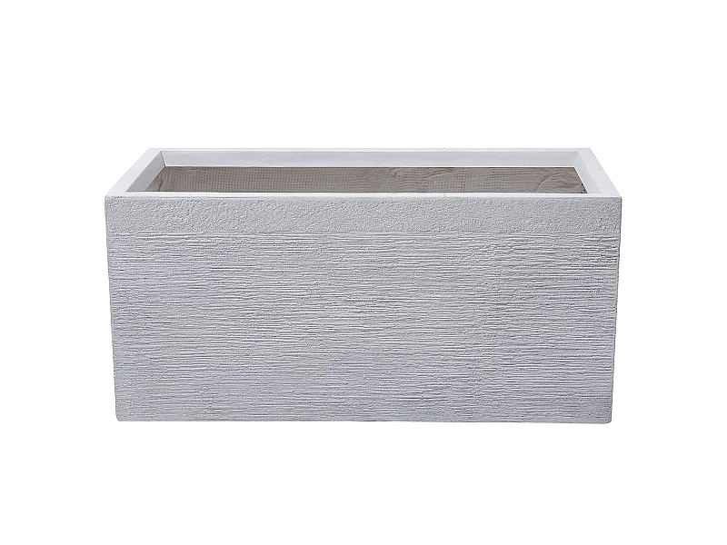 Praktischer Blumentopf 80 x 37 x 38 cm Steingemisch weiß Myra