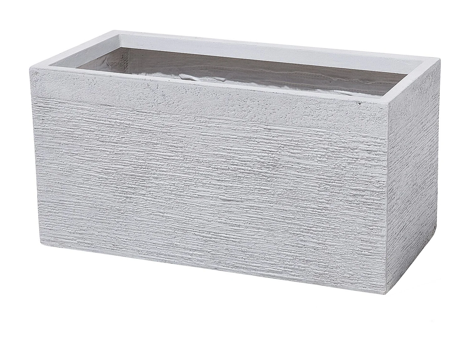 Praktischer Blumentopf 60 x 29 x 30 cm Steingemisch weiß Myra