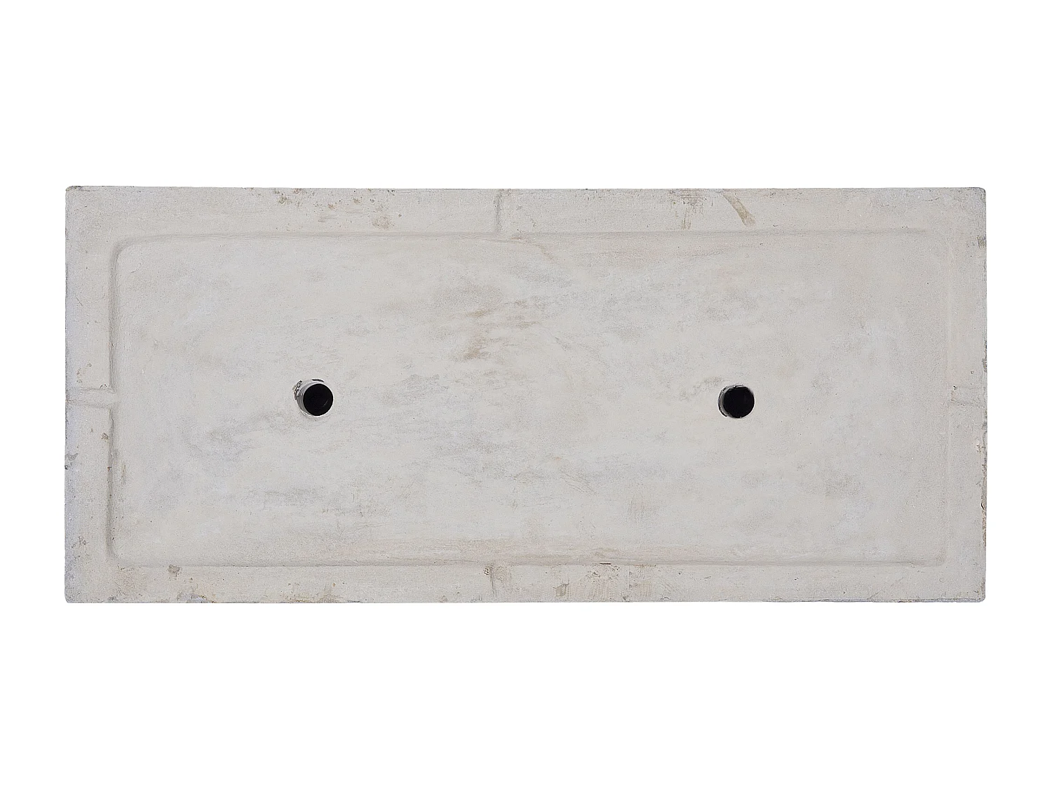 Praktischer Blumentopf 60 x 29 x 30 cm Steingemisch weiß Myra