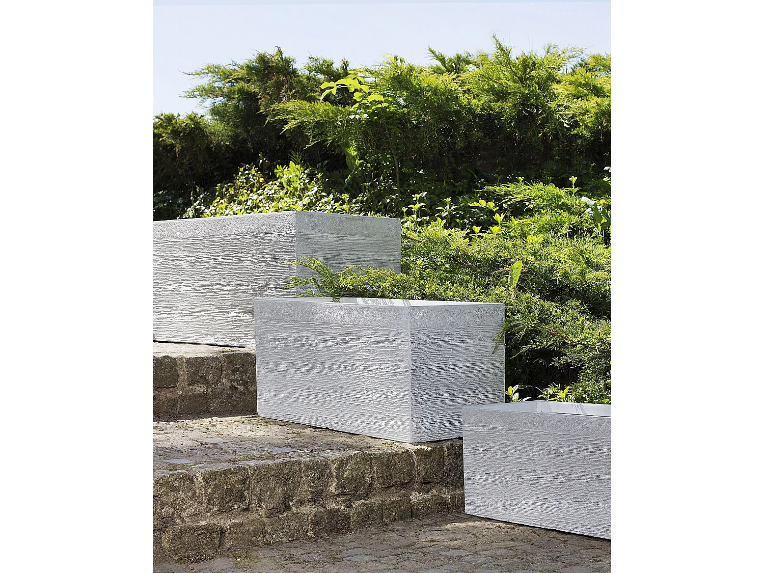 Cache-pot MYRA Céramique 60 cm Blanc
