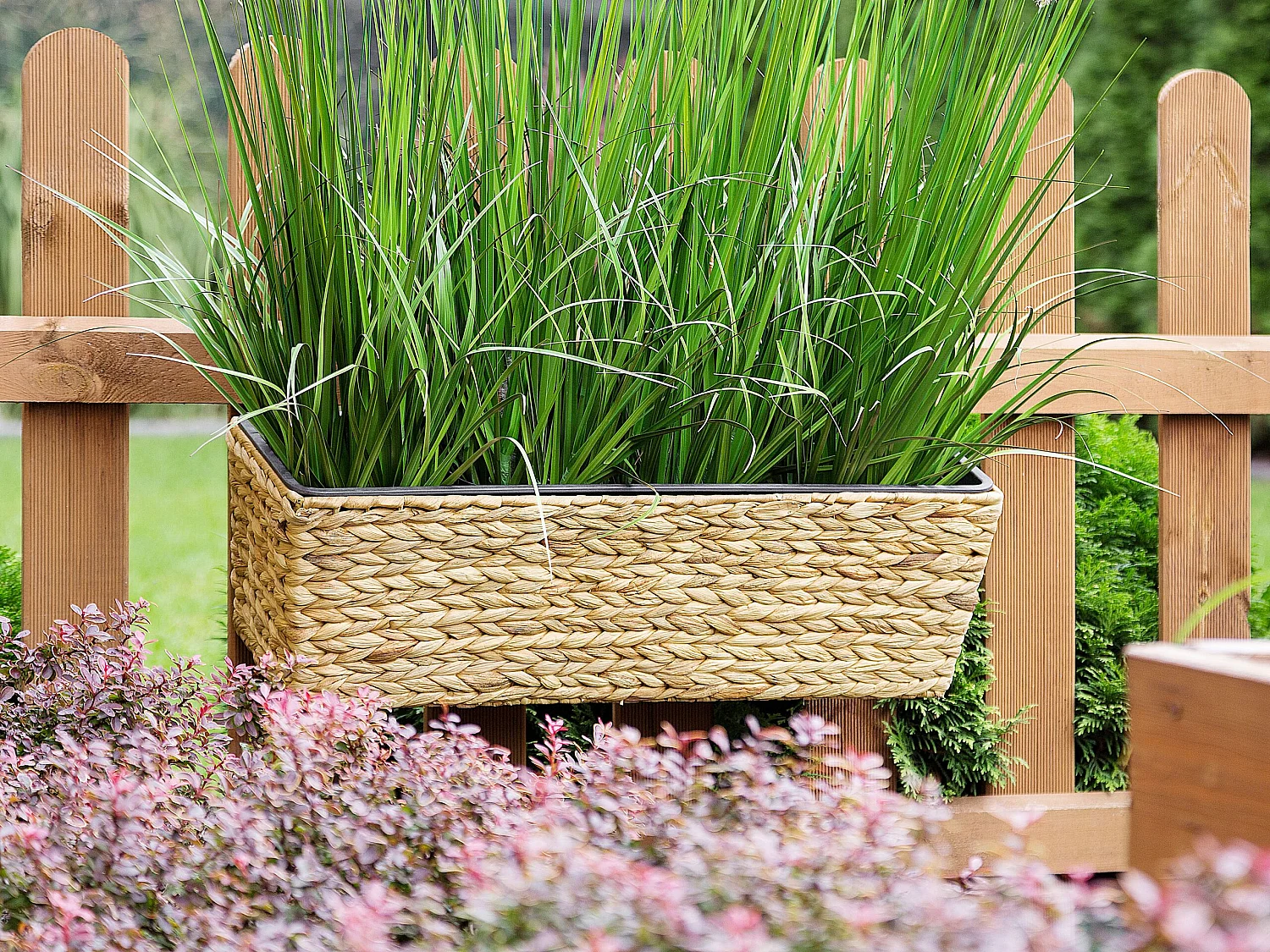 Bloempot KAWALA Rotan 60 cm Zandbeige