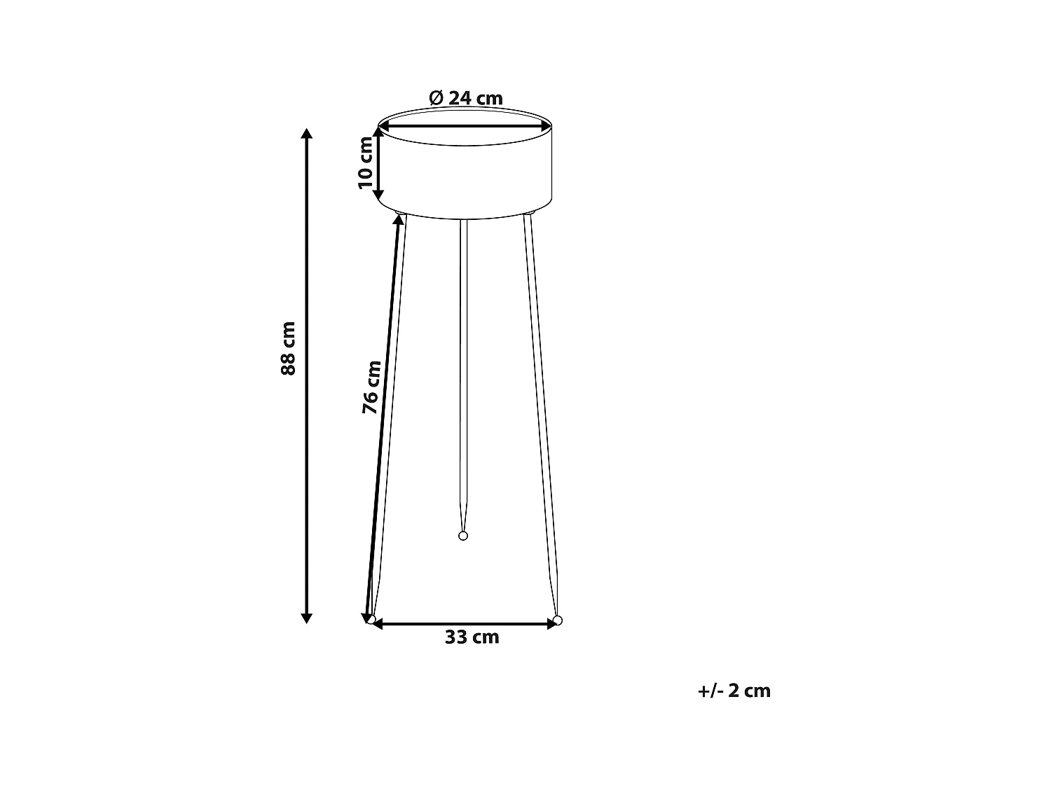 Plantenstandaard LEIKA Metaal 33 cm Zwart