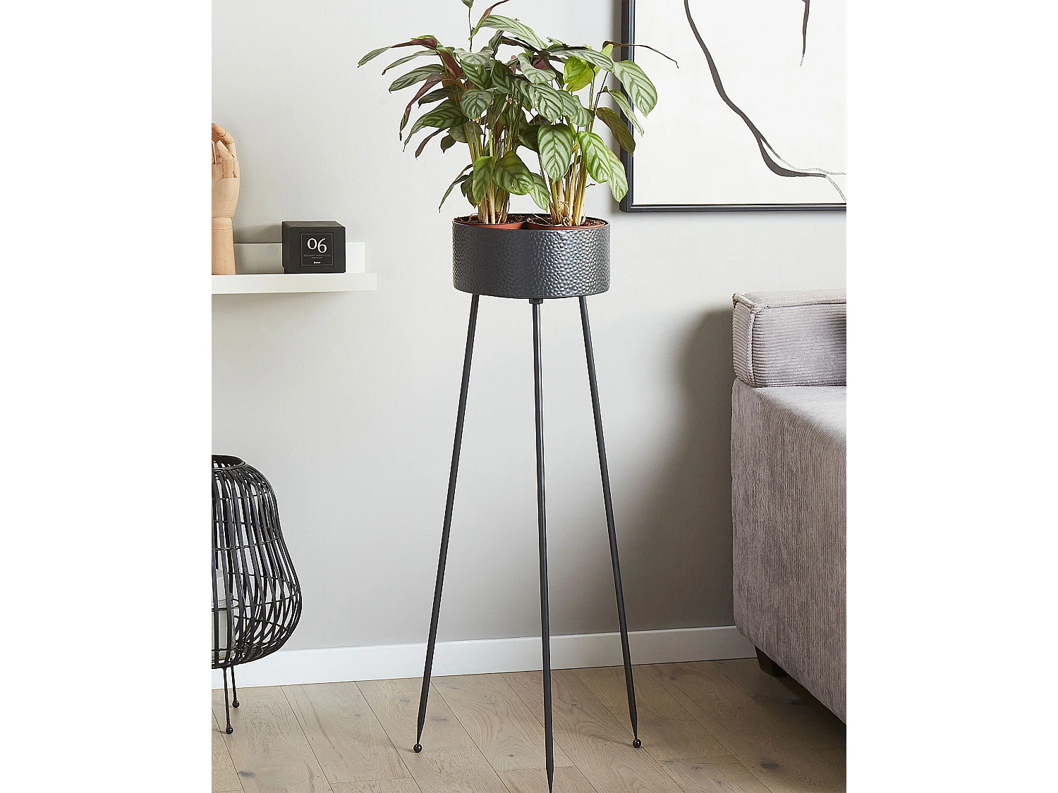 Suporte para vasos LEIKA Metal 33 cm Preto