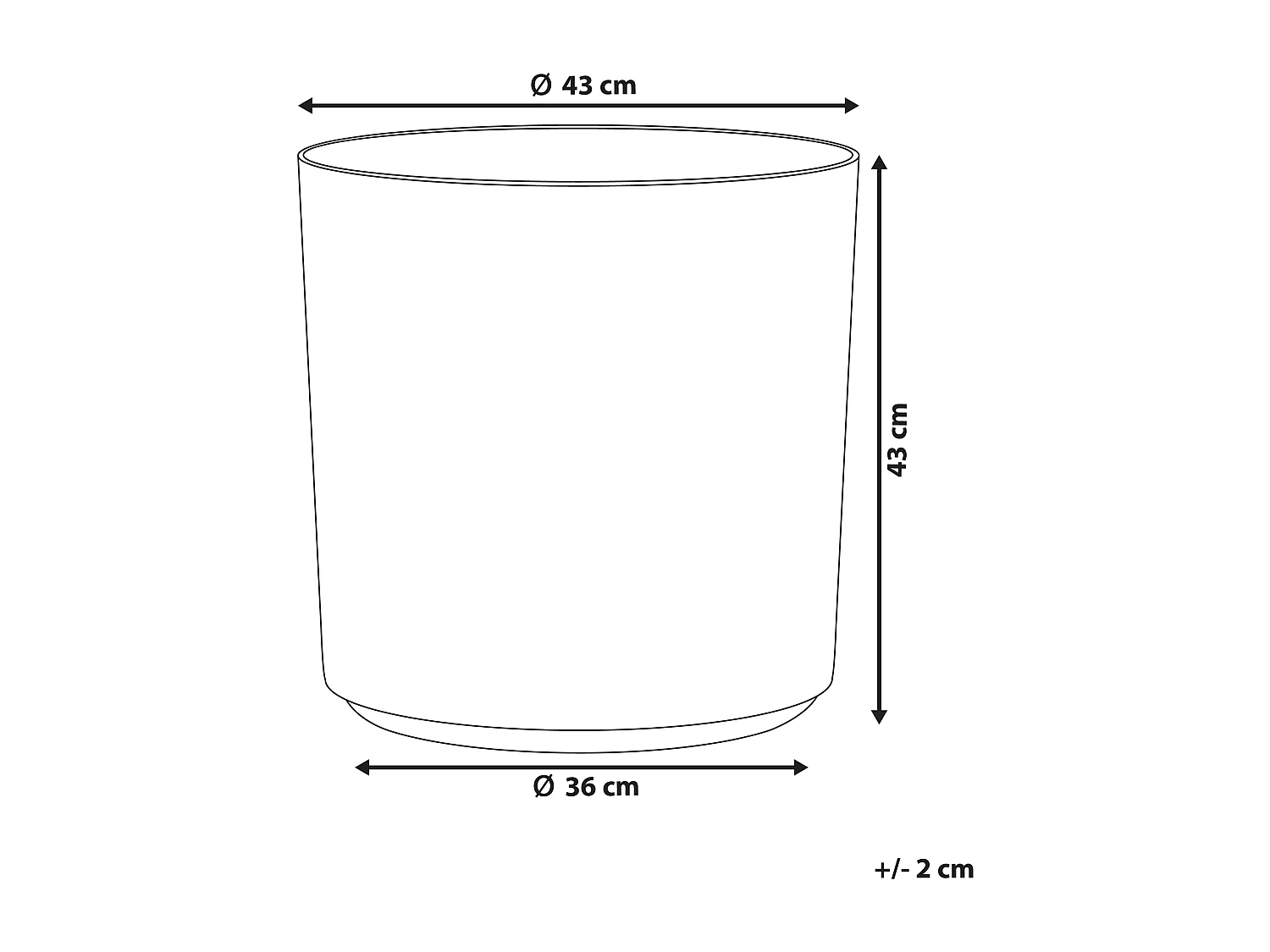 Cache-pot VAGIA 43 cm Gris