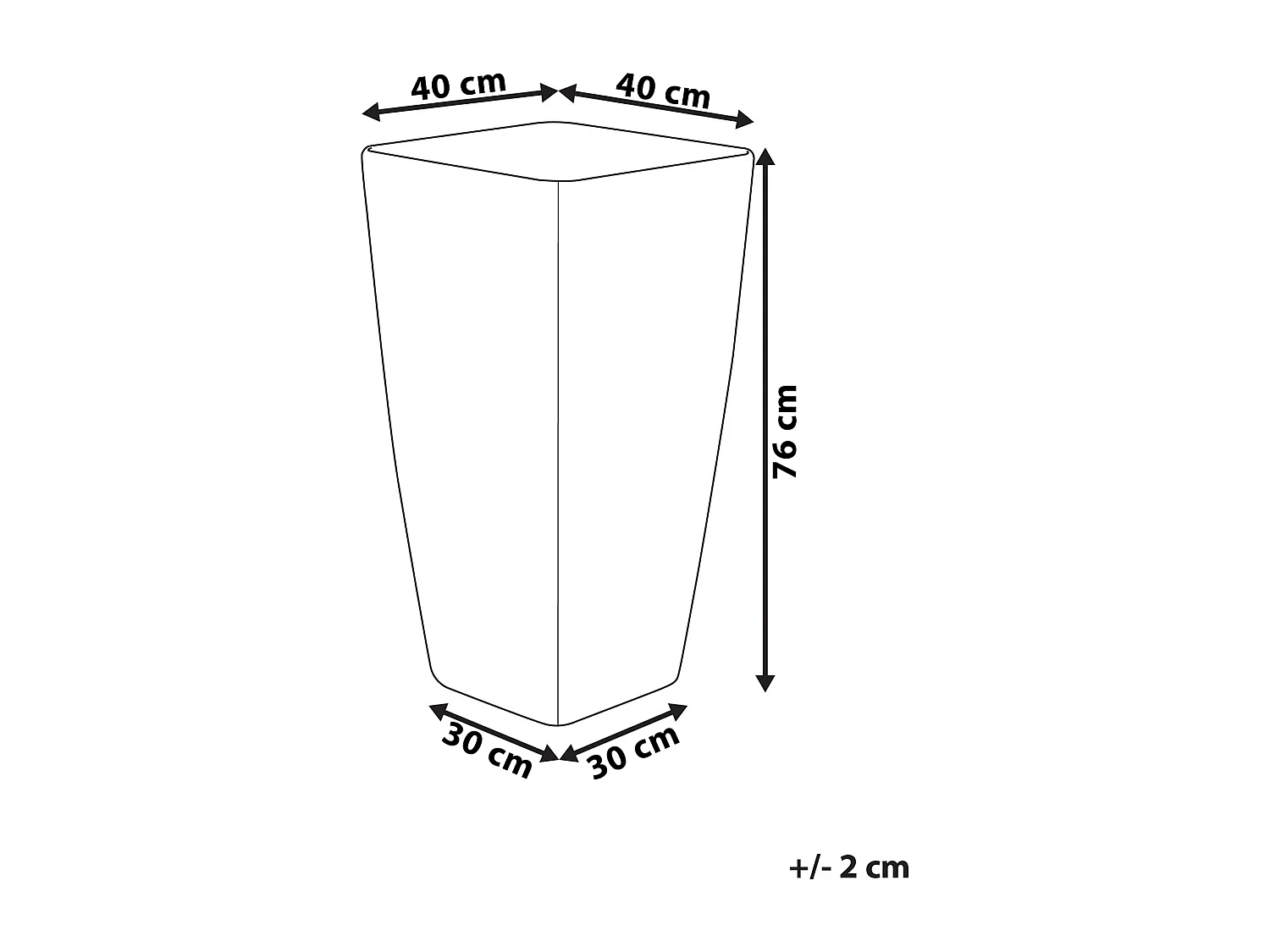 Bloempot MODI Steen 40 cm Goud
