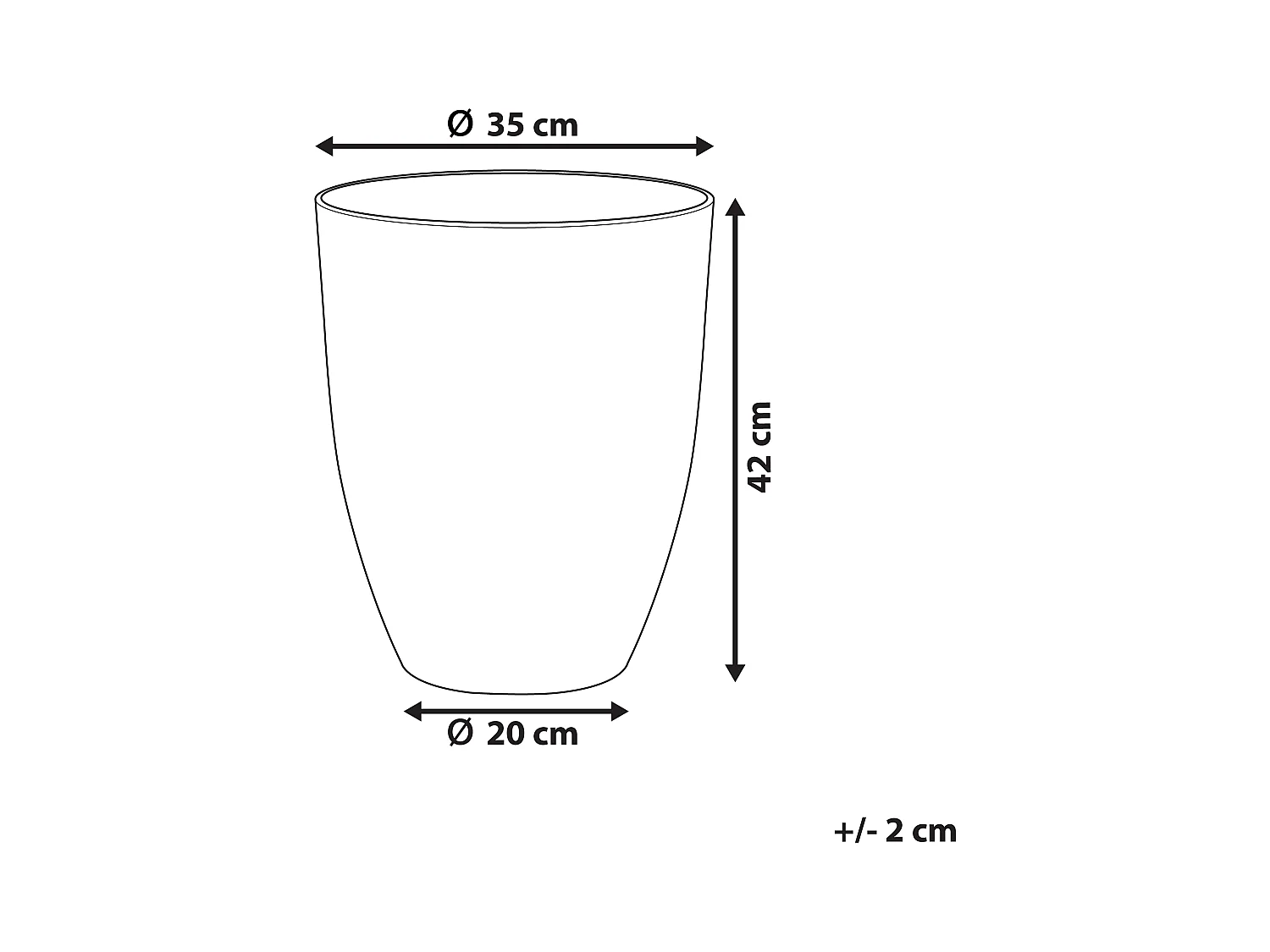Moderner Blumentopf grau 35x35x42 cm Steingemisch Croton