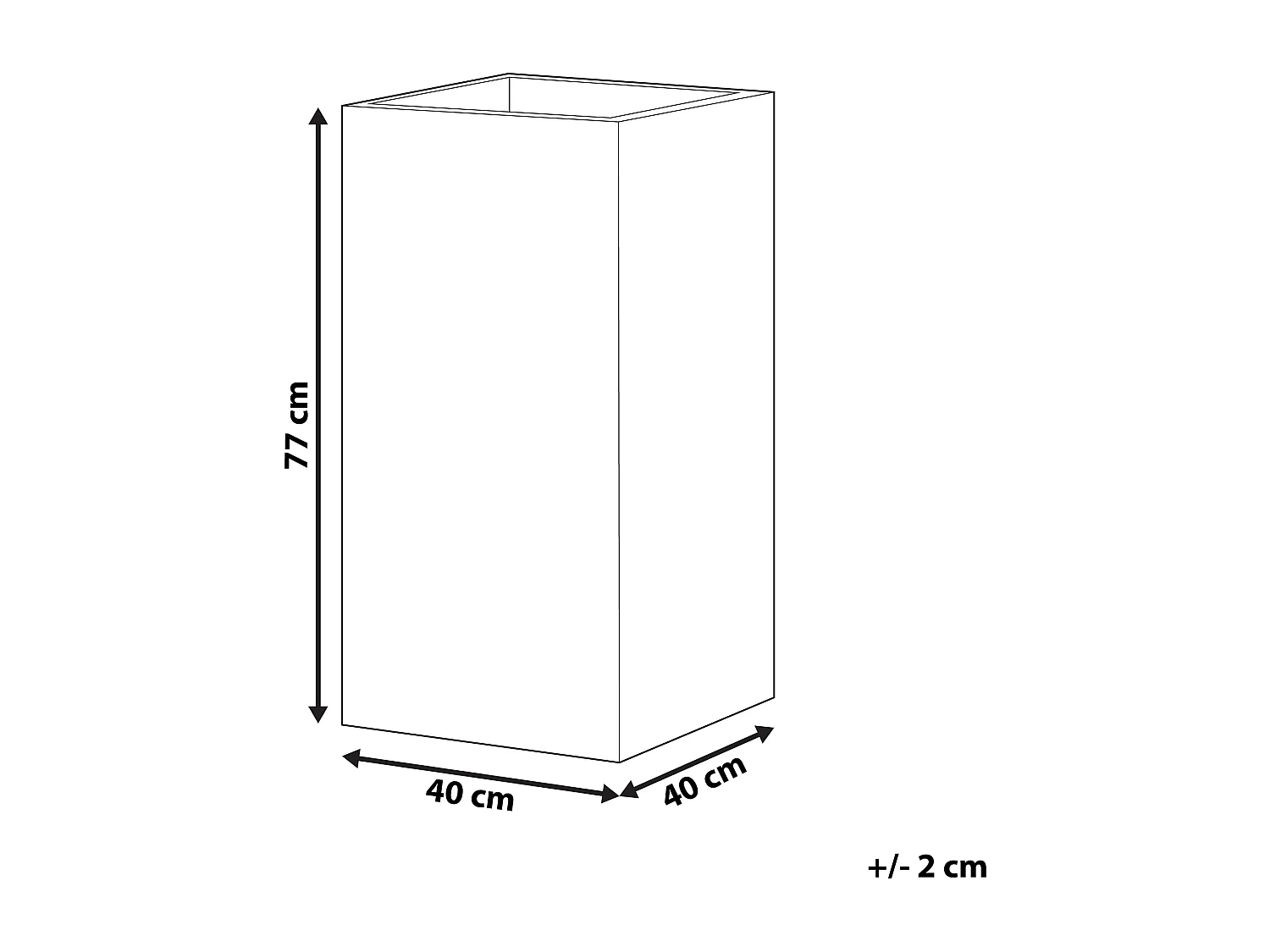 Cache-pot DION 40 cm Gris