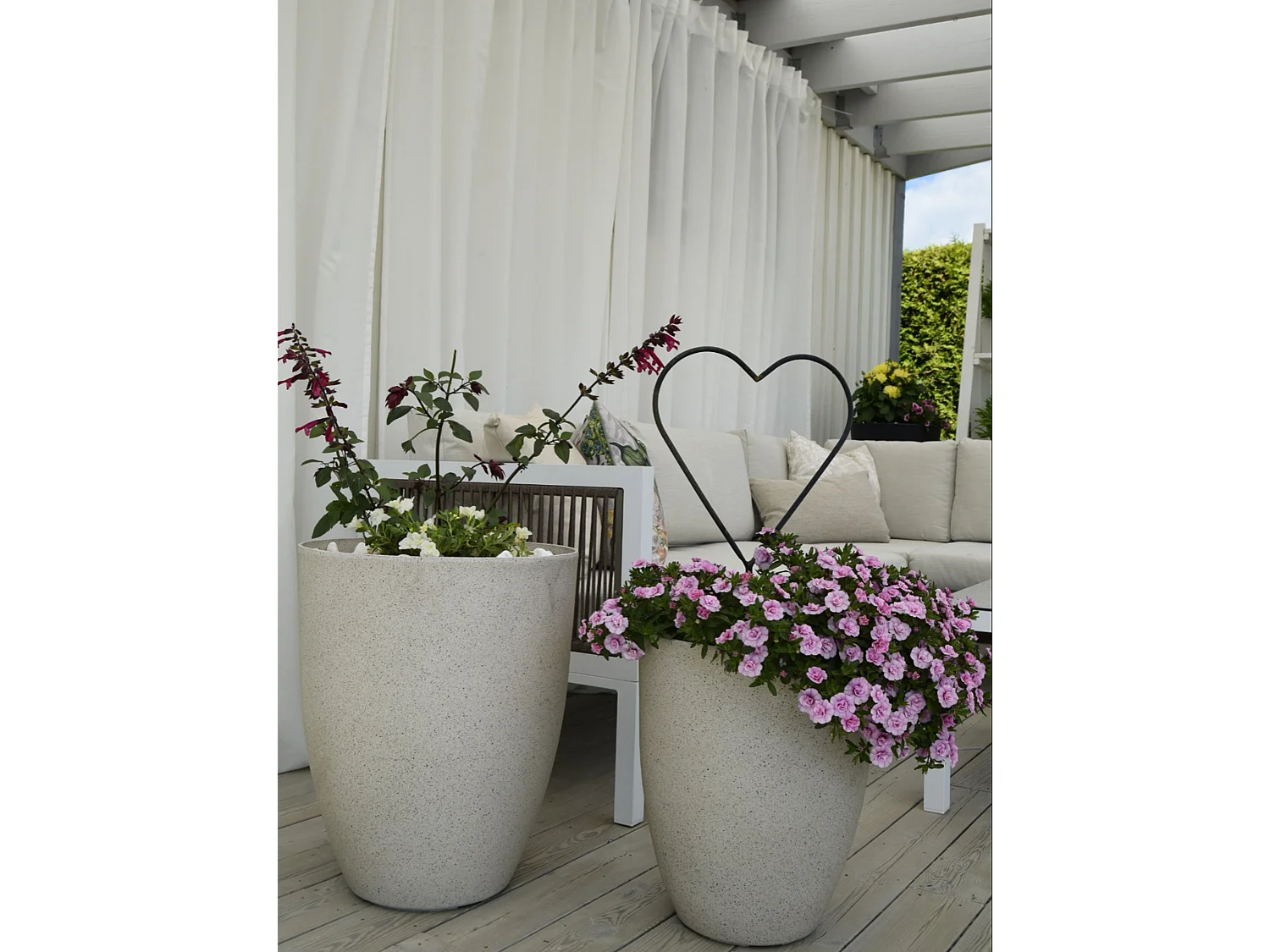 Vaso per piante CROTON Pietra 35 cm Bianco sporco
