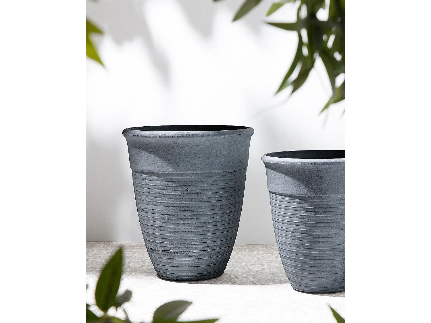 Cache-pot KATALIMA Pierre 50 cm Gris