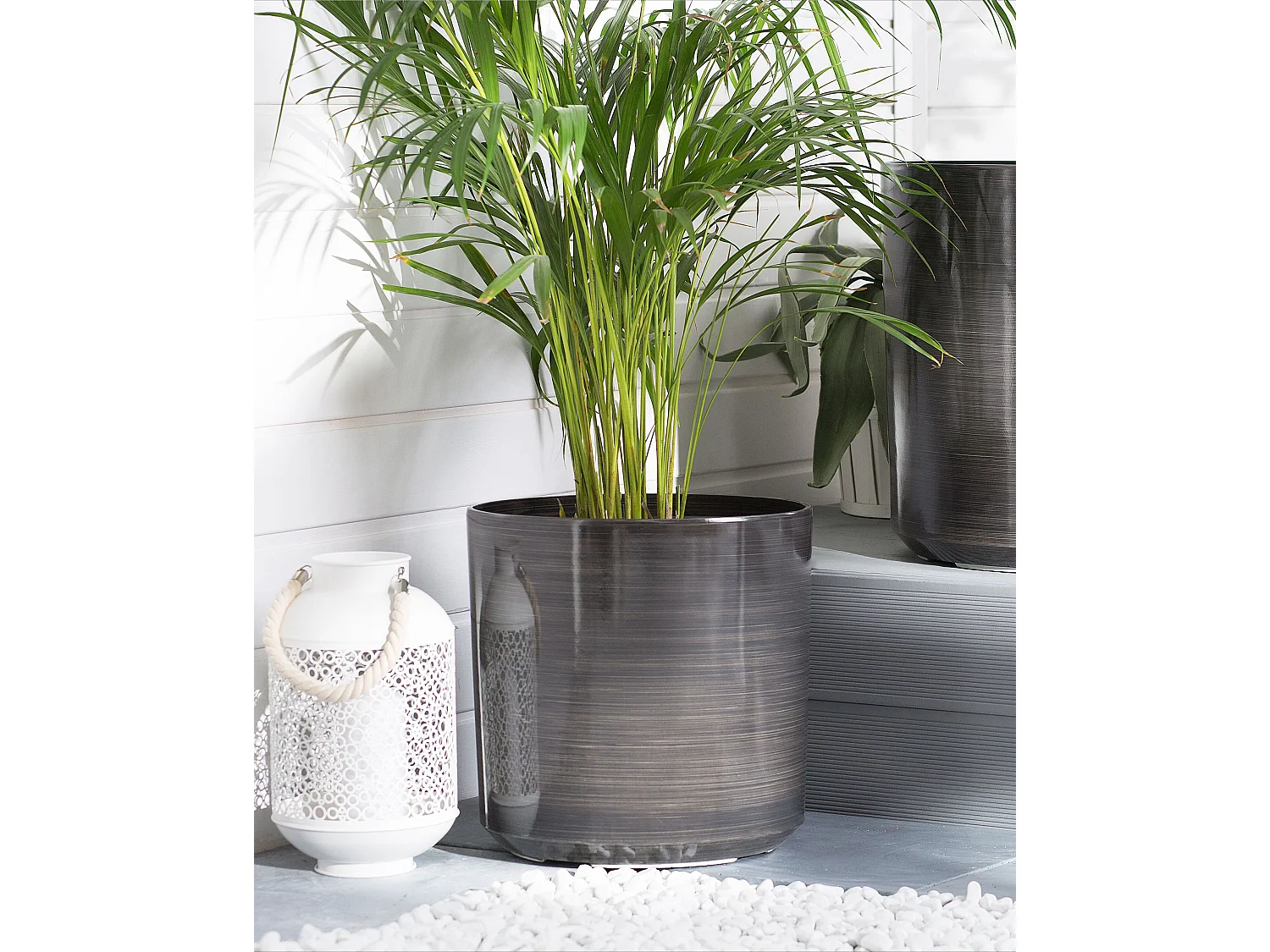 Bloempot VAGIA Steen 35 cm Grijs
