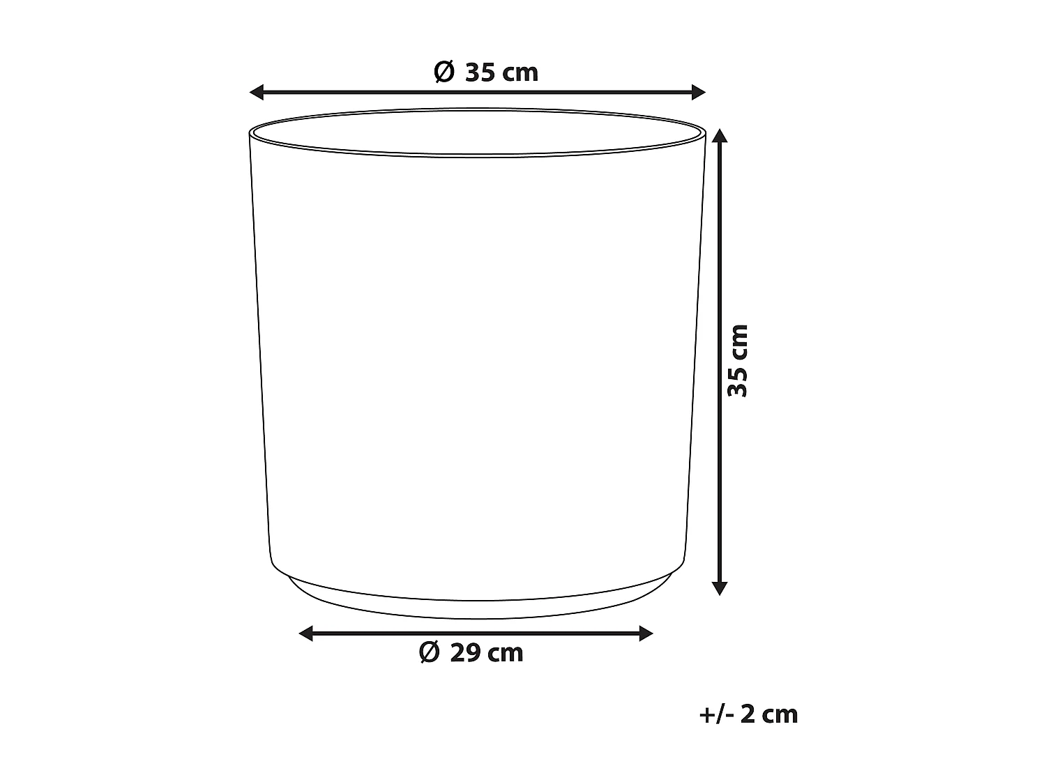 Bloempot VAGIA Steen 35 cm Grijs