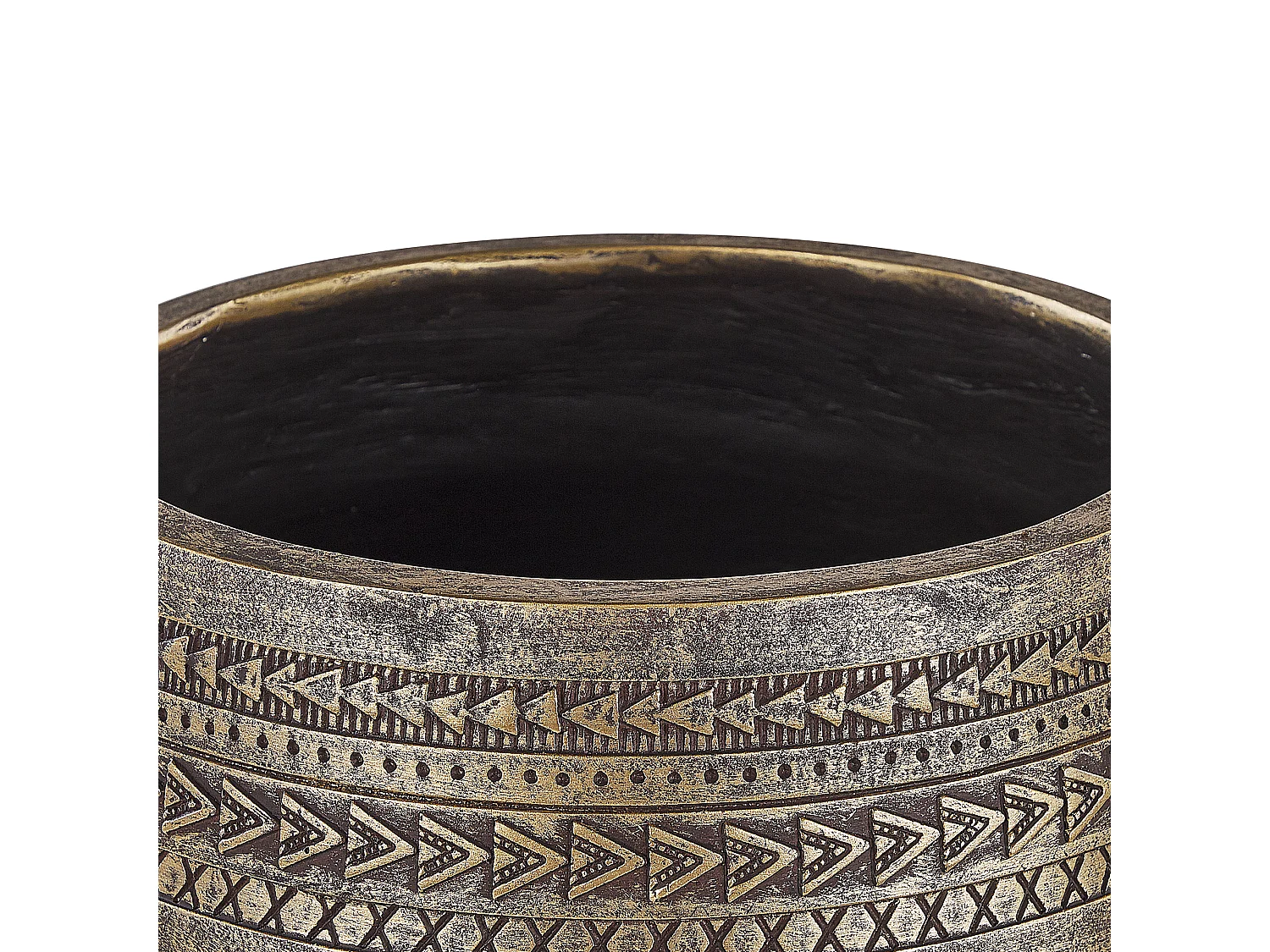 Vaso per piante rialzato VARDIANI Ceramica 50 cm Oro