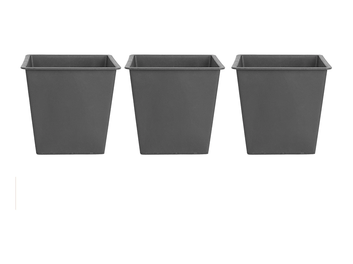 Set di 3 vasi auto irriganti quadrati 34 x 34 x 31 cm BALZO