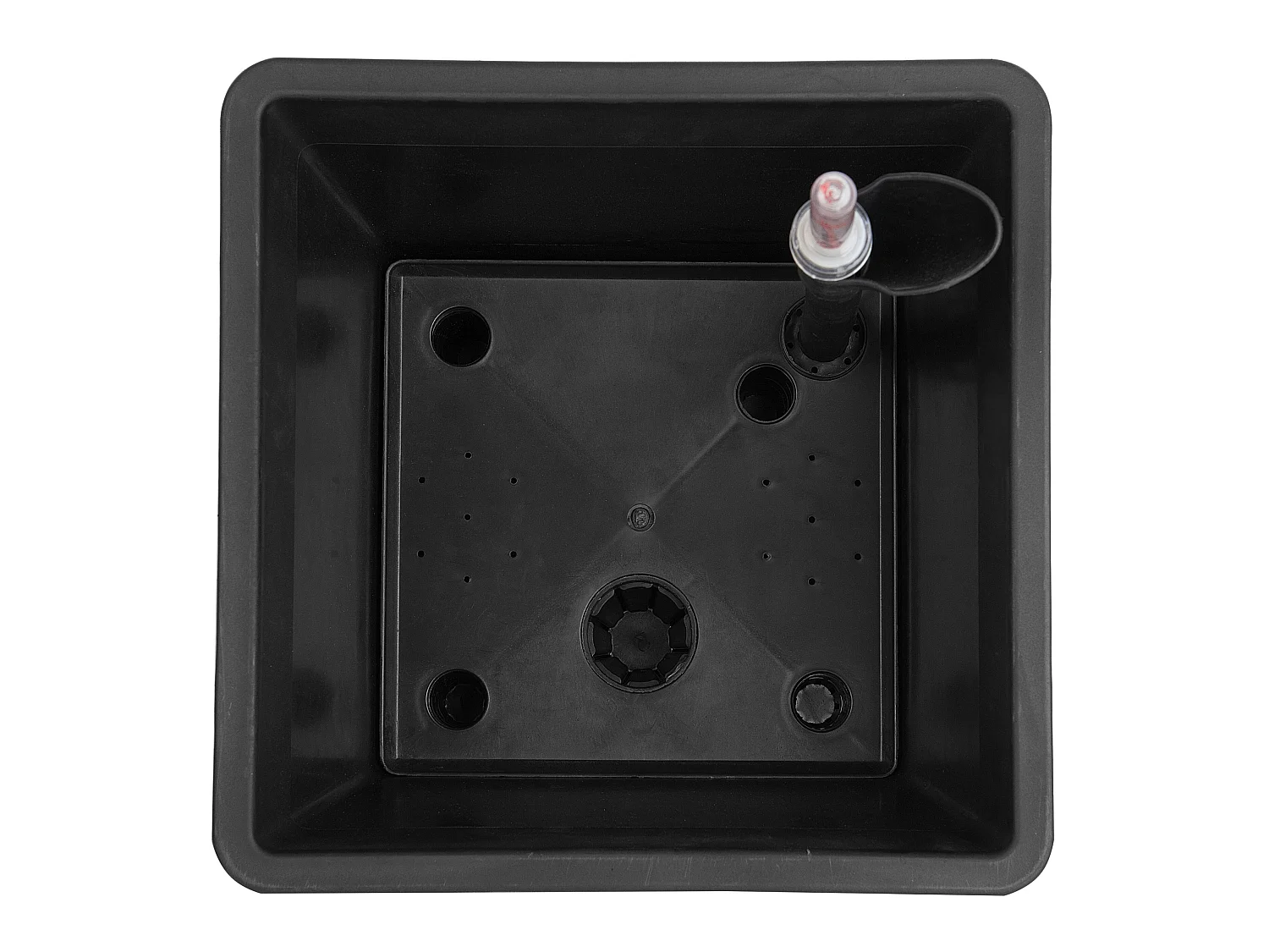 Set di 3 vasi auto irriganti quadrati 34 x 34 x 31 cm BALZO