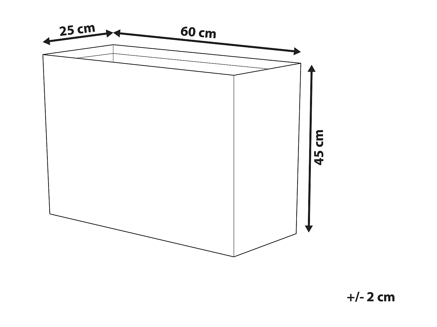 Cache-pot EDESSA 60 cm Marron foncé