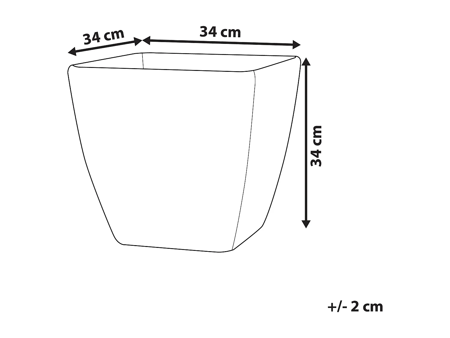 Cache-pot ZELI Pierre 34 cm Gris foncé