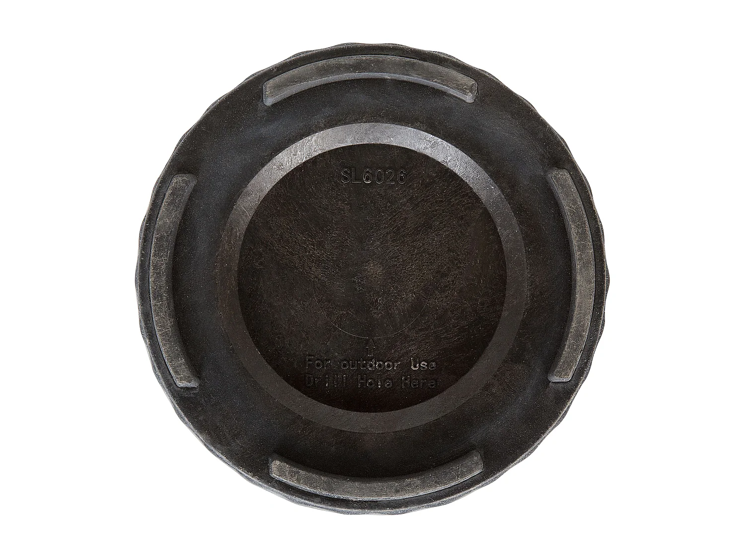 Cache-pot LAVRIO Pierre 36 cm Gris foncé