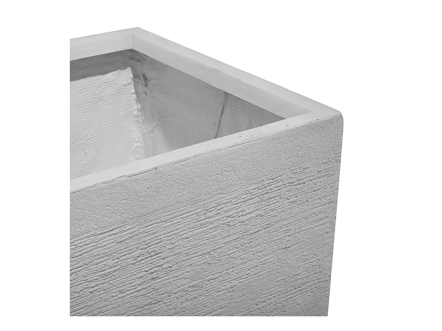 Praktischer Blumentopf 30 x 30 x 28 cm Steingemisch weiß Paros