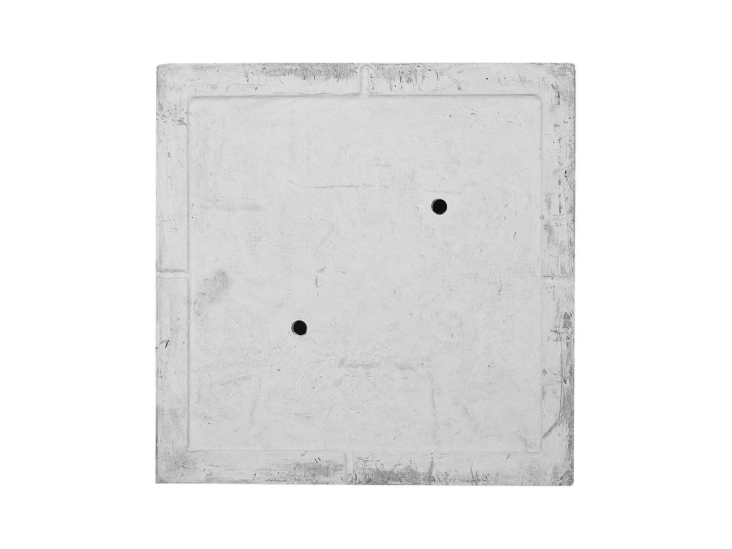 Praktischer Blumentopf 30 x 30 x 28 cm Steingemisch weiß Paros