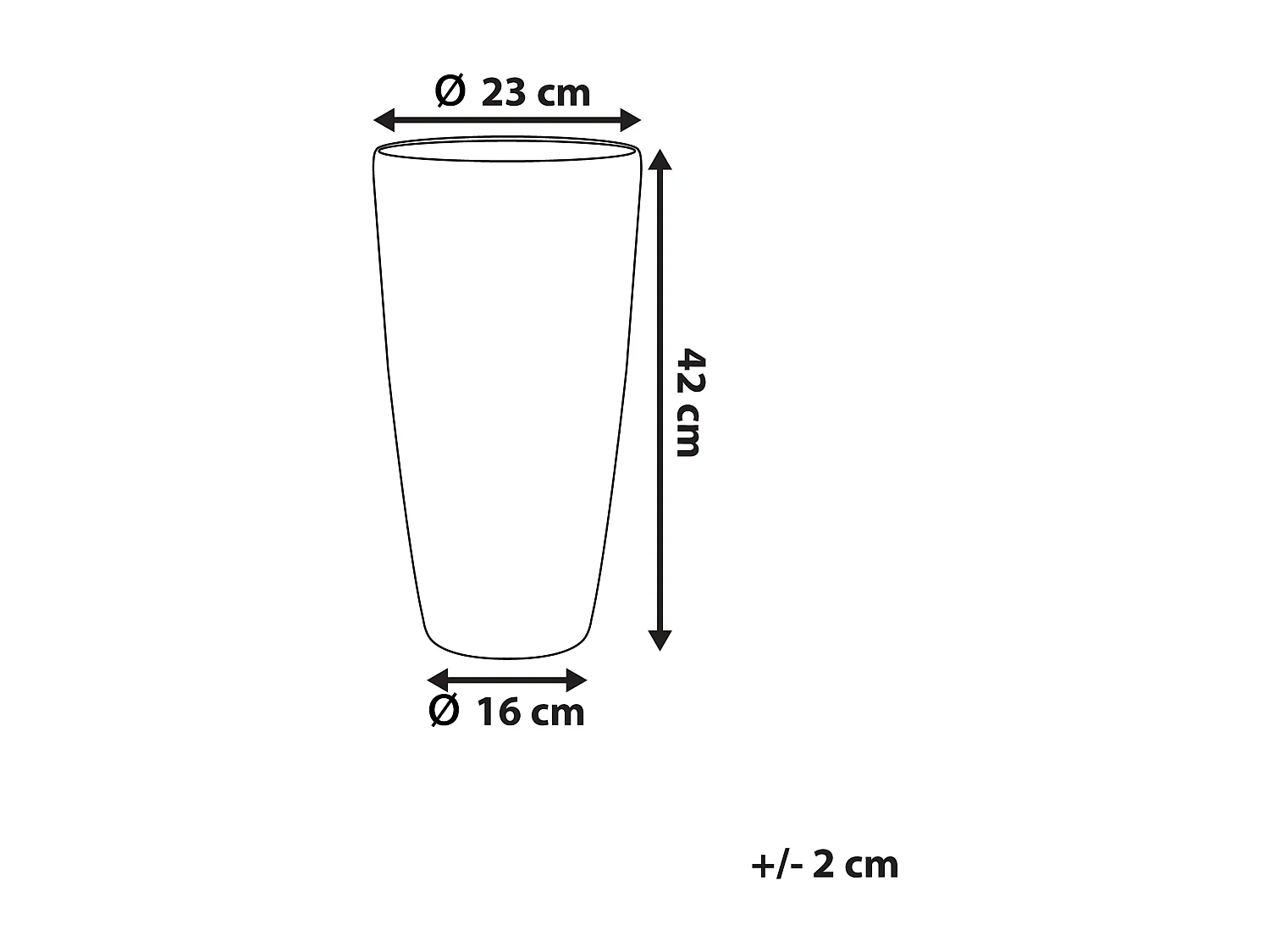 Vaso ABDERA Pedra 23 cm Creme claro